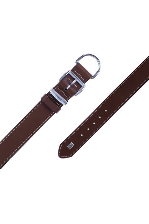Doggie Konfor Deri Köpek Boyun Tasması Medium Kahverengi 3.5x47-55 Cm