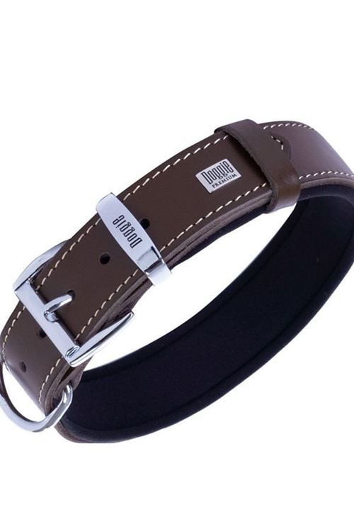 Doggie Konfor Deri Köpek Boyun Tasması Large Kahverengi 3.5x52-60 Cm