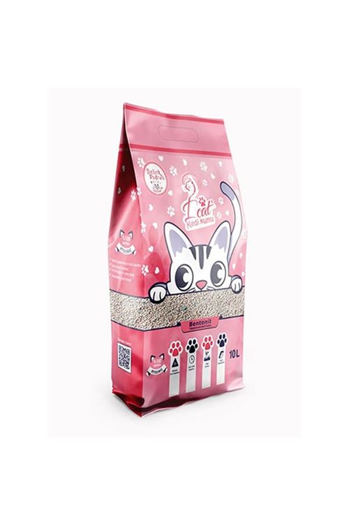 I Cat Bebek Pudralı Kokulu Topaklanan Bentonit Doğal Kedi Kumu 10 Lt