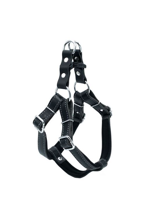 Doggie Konfor Deri Ronin Köpek Göğüs Tasması Xsmall Siyah 1.5x35 40 Cm