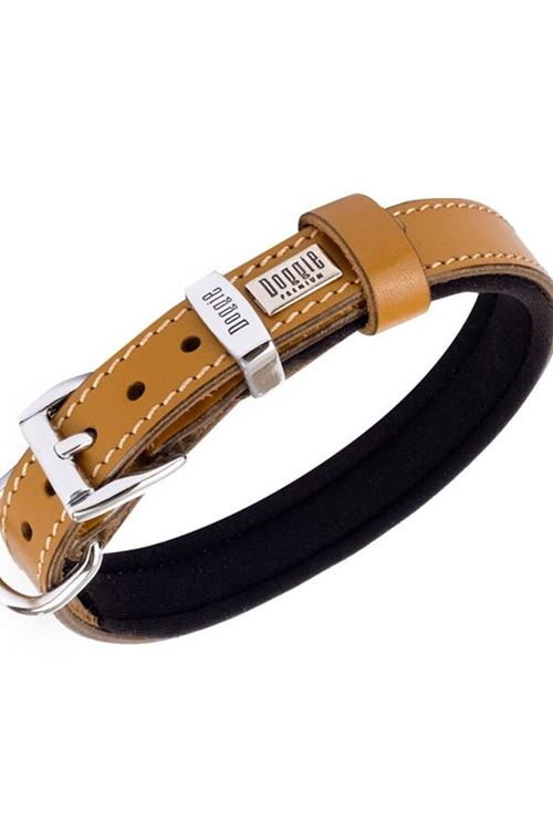 Doggie Konfor Deri Köpek Boyun Tasması Small Camel 2x30-35 Cm