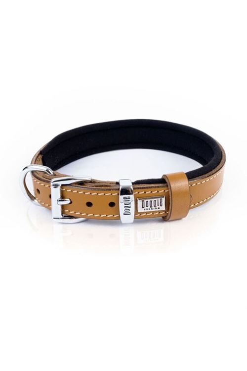 Doggie Konfor Deri Köpek Boyun Tasması Small Camel 2x30-35 Cm
