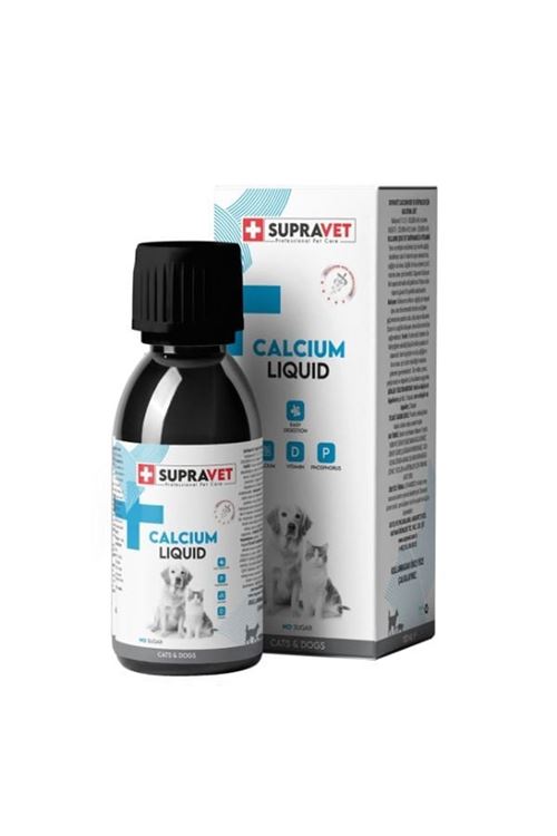 Supravet Calcium Kedi ve Köpekler için Sıvı Kalsiyum Damla 100 Ml
