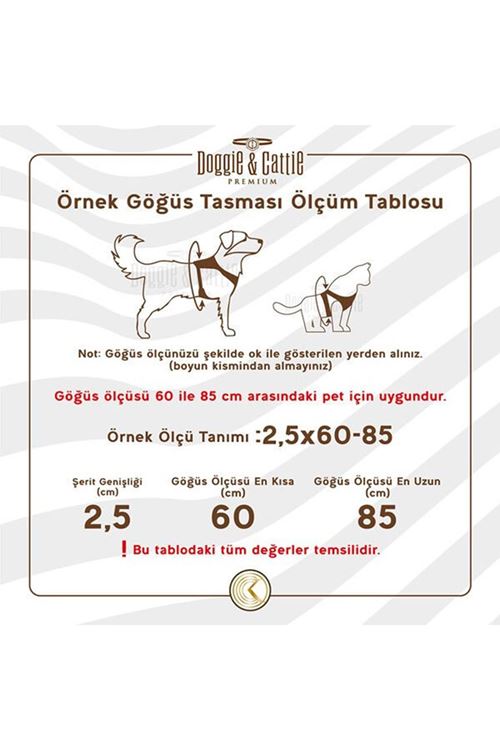 Doggie Konfor Deri Ronin Köpek Göğüs Tasması Small Siyah 1.5x40 45 Cm