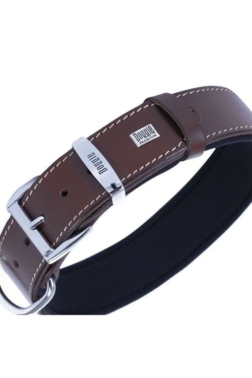 Doggie Konfor Deri Köpek Boyun Tasması Small Kahverengi 4x47-55 Cm