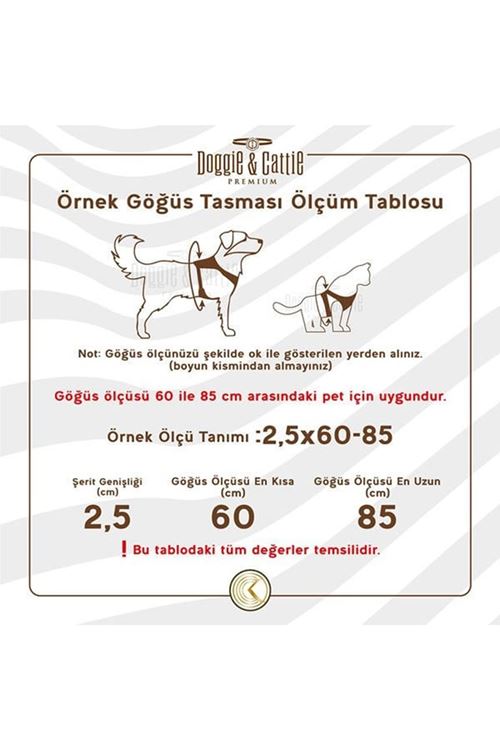 Doggie Konfor Deri Ronin Köpek Göğüs Tasması Medium Siyah 2x45 55 Cm