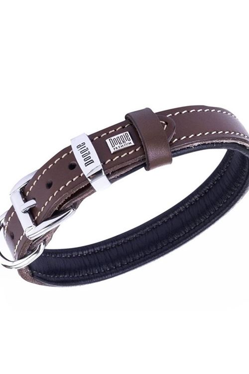Doggie Comfort Deri Nazar Boncuklu Köpek Boyun Tasması Medium Kahverengi 2x35-40 Cm