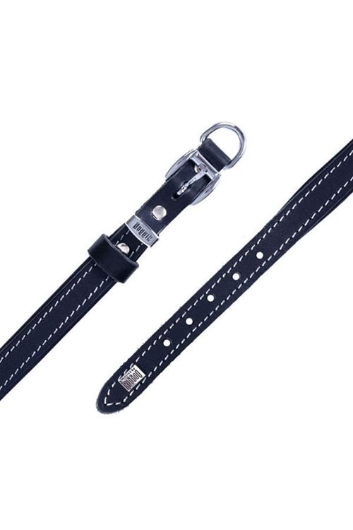 Doggie Konfor Deri Köpek Boyun Tasması Medium Siyah 1.5x25-30 Cm