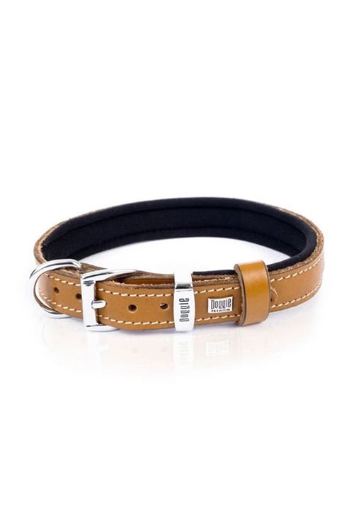 Doggie Konfor Deri Köpek Boyun Tasması Small Camel 1.5x20-25 Cm