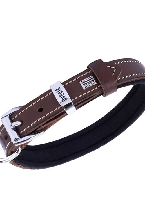 Doggie Konfor Deri Köpek Boyun Tasması Medium Kahverengi 1.5x25-30 Cm