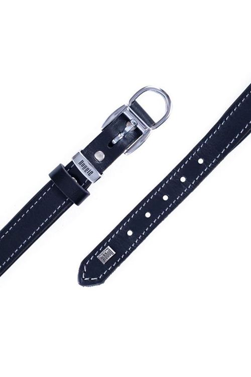 Doggie Konfor Deri Köpek Boyun Tasması Medium Siyah 2x35-40 Cm