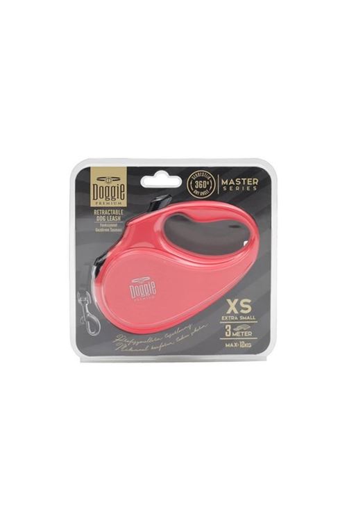 Doggie Master Otomatik Köpek Uzatma Tasması Xsmall Pembe 12 Kg 3 Mt