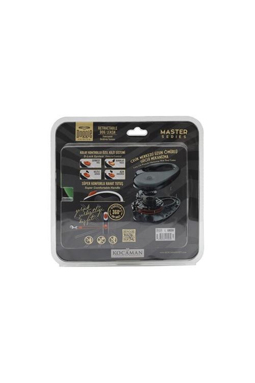 Doggie Master Otomatik Köpek Uzatma Tasması Large Siyah 50 Kg 5 Mt