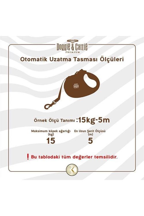 Doggie Master Otomatik Köpek Uzatma Tasması Large Siyah 50 Kg 5 Mt