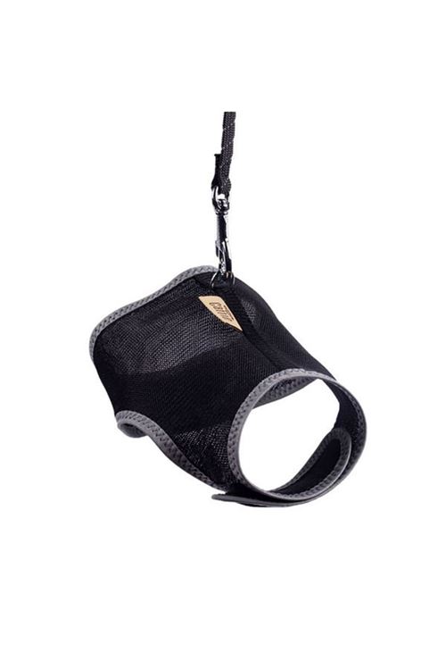 Cattie Havalı Dokuma Kedi Göğüs ve Gezdirme Takımı Small Siyah 1x20-30 Cm