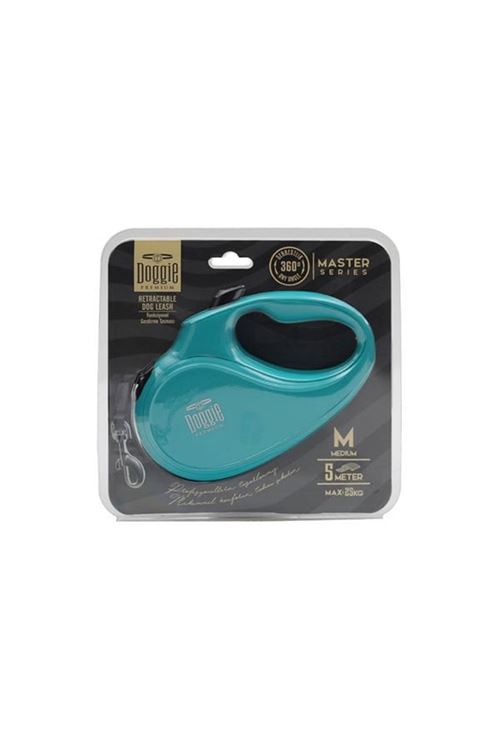 Doggie Master Otomatik Köpek Uzatma Tasması Medium Açık Mavi 25 Kg 5 Mt