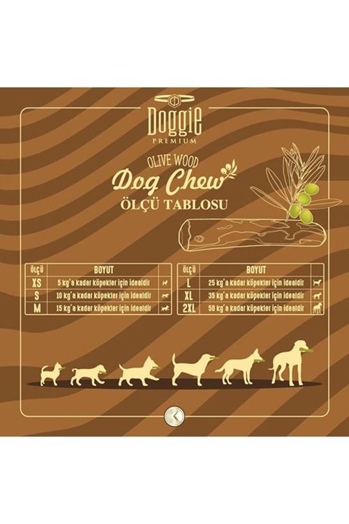 Doggie Doğal Zeytin Ağacı Köpek Çiğneme Oyuncağı Medium