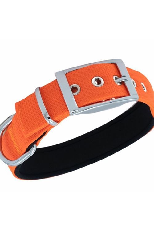 Doggie Elit Dokuma Köpek Boyun Tasması Medium Turuncu 3x42-50 Cm