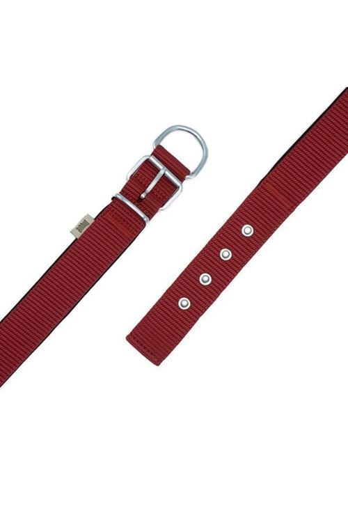 Doggie Elit Dokuma Köpek Boyun Tasması Medium Kırmızı 4x52-60 Cm