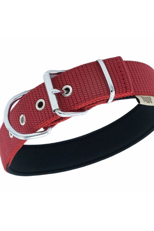 Doggie Elit Dokuma Köpek Boyun Tasması Large Kırmızı 4x57-65 Cm