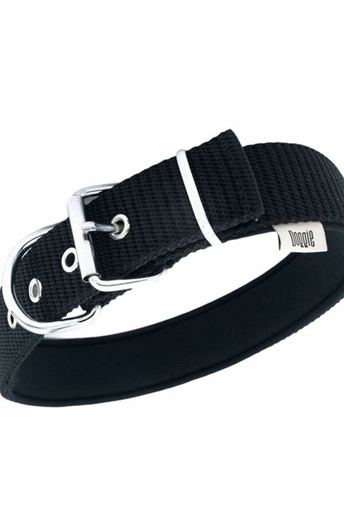 Doggie Elit Dokuma Köpek Boyun Tasması Small Siyah 4x47-55 Cm