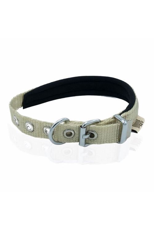 Doggie Comfort Dokuma Köpek Boyun Tasması Medium Haki 1.5x25-30 Cm