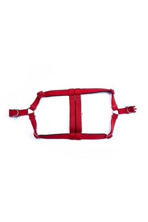 Doggie Konfor Dokuma Ronin Köpek Göğüs Tasması Xxxlarge Kırmızı 3x75-85 Cm