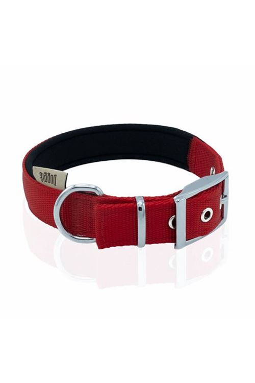 Doggie Elit Dokuma Köpek Boyun Tasması Medium Kırmızı 2.5x37-45 Cm