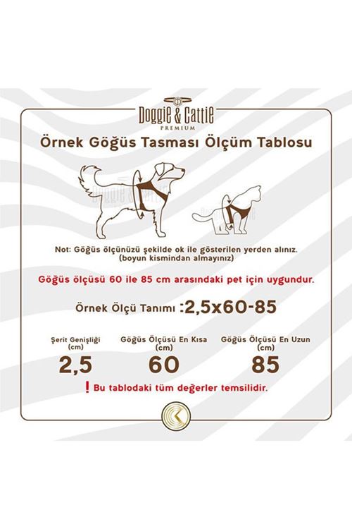 Doggie Konfor Dokuma Ronin Köpek Göğüs Tasması Xxxlarge Kırmızı 3x75-85 Cm