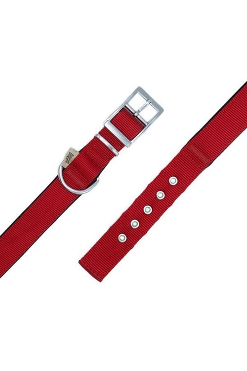Doggie Elit Dokuma Köpek Boyun Tasması Medium Kırmızı 2.5x37-45 Cm