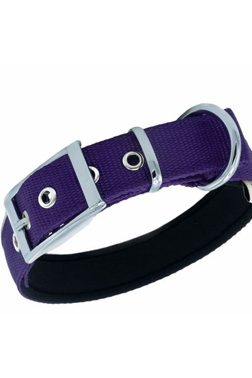 Doggie Elit Dokuma Köpek Boyun Tasması Medium Mor 2.5x37-45 Cm