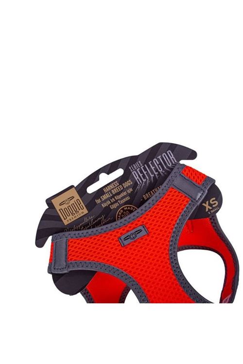 Doggie Havalı Dokuma Reflektör Küçük Irk Köpek Göğüs Tasması Xsmall Turuncu 30-34 Cm