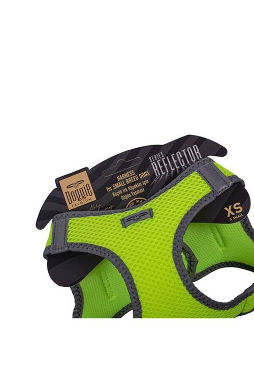 Doggie Havalı Dokuma Reflektör Küçük Irk Köpek Göğüs Tasması Xsmall Sarı 30-34 Cm