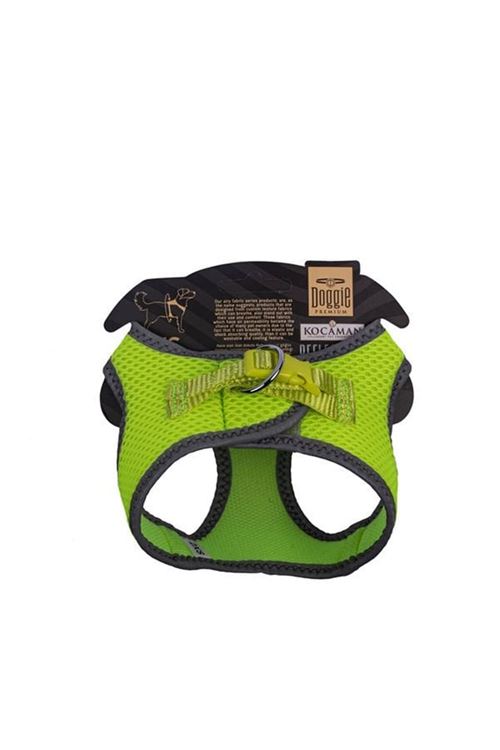 Doggie Havalı Dokuma Reflektör Küçük Irk Köpek Göğüs Tasması Xxsmall Sarı 26-30 Cm