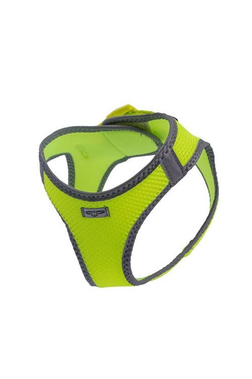 Doggie Havalı Dokuma Reflektör Küçük Irk Köpek Göğüs Tasması Small Sarı 32-38 Cm