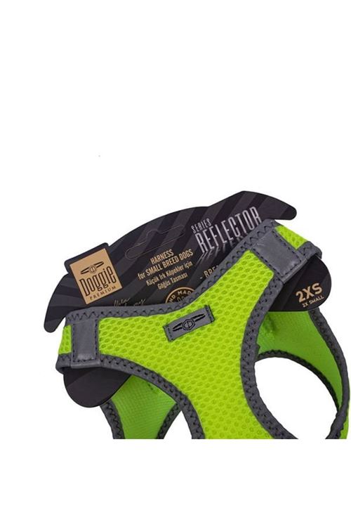 Doggie Havalı Dokuma Reflektör Küçük Irk Köpek Göğüs Tasması Xxsmall Sarı 26-30 Cm
