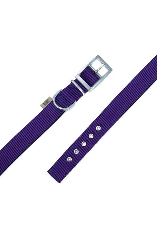 Doggie Elit Dokuma Köpek Boyun Tasması Large Mor 2.5x42-50 Cm