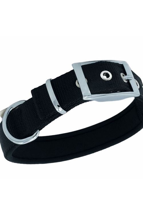 Doggie Elit Dokuma Köpek Boyun Tasması Medium Siyah 2.5x37-45 Cm