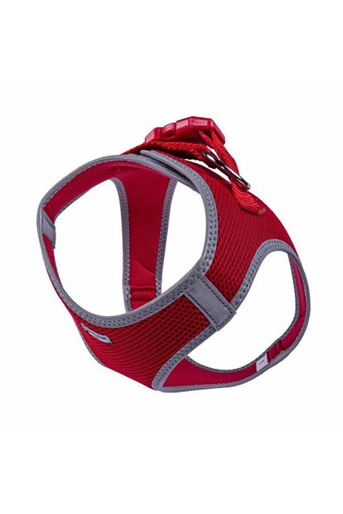 Doggie Havalı Dokuma Reflektör Küçük Irk Köpek Göğüs Tasması Large Kırmızı 42-48 Cm