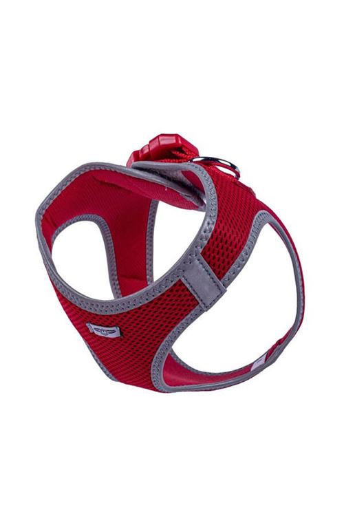 Doggie Havalı Dokuma Reflektör Küçük Irk Köpek Göğüs Tasması Medium Kırmızı 38-44 Cm