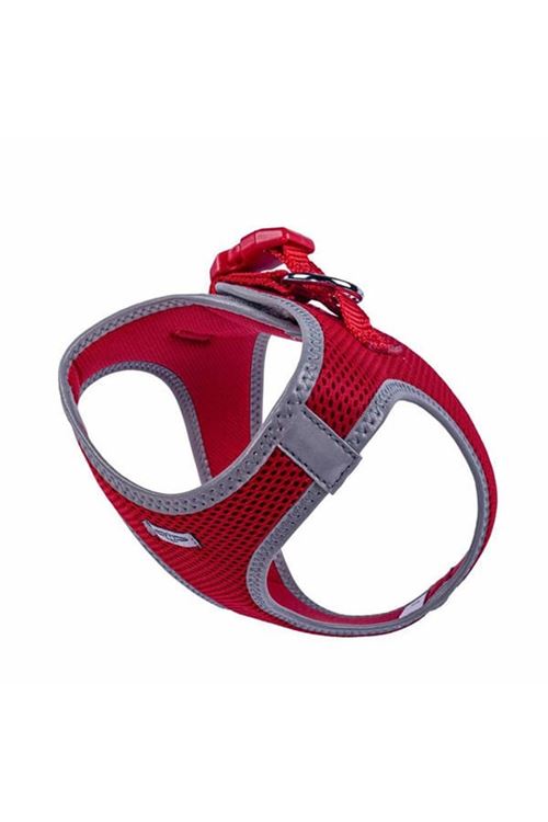 Doggie Havalı Dokuma Reflektör Küçük Irk Köpek Göğüs Tasması Small Kırmızı 32-38 Cm