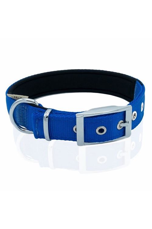 Doggie Elit Dokuma Köpek Boyun Tasması Large Royal Mavi 2.5x42-50 Cm