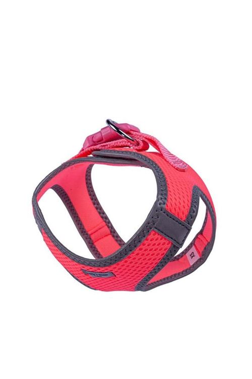 Doggie Havalı Dokuma Reflektör Küçük Irk Köpek Göğüs Tasması Xsmall Pembe 30-34 Cm