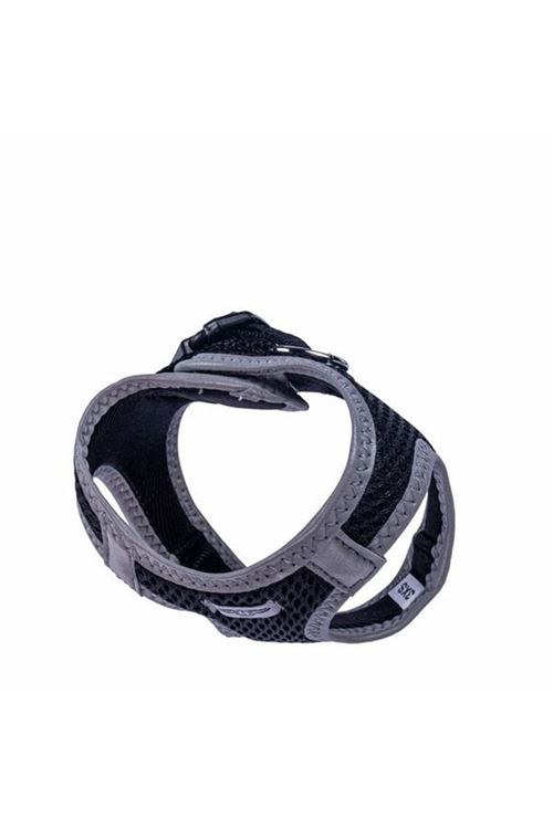 Doggie Havalı Dokuma Reflektör Küçük Irk Köpek Göğüs Tasması Xxxsmall Siyah 22-26 Cm
