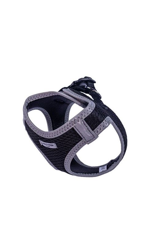 Doggie Havalı Dokuma Reflektör Küçük Irk Köpek Göğüs Tasması Xxsmall Siyah 26-30 Cm
