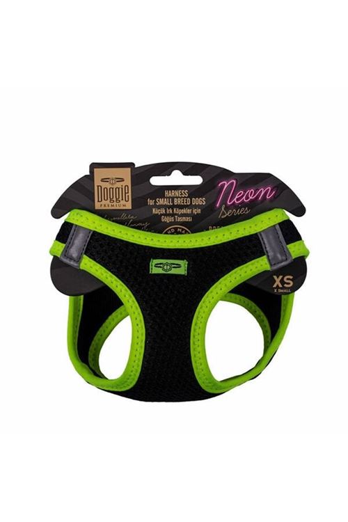 Doggie Havalı Dokuma Neon Küçük Irk Köpek Göğüs Tasması Xsmall Sarı 30-34 Cm