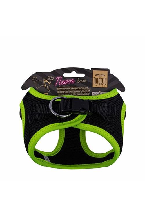 Doggie Havalı Dokuma Neon Küçük Irk Köpek Göğüs Tasması Xsmall Sarı 30-34 Cm
