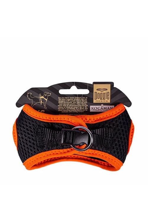 Doggie Havalı Dokuma Neon Küçük Irk Köpek Göğüs Tasması Xxxsmall Turuncu 22-26 Cm