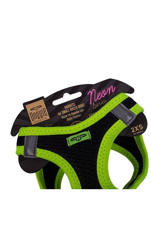 Doggie Havalı Dokuma Neon Küçük Irk Köpek Göğüs Tasması Xxsmall Sarı 26-30 Cm