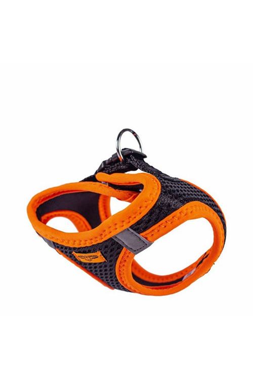 Doggie Havalı Dokuma Neon Küçük Irk Köpek Göğüs Tasması Xxxsmall Turuncu 22-26 Cm